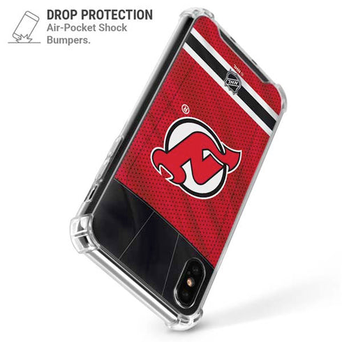 NHL New Jersey Devils Home Jersey iPhone XS Max Clear Case
